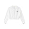 Gaelle Giacca bomber Giubbino Donna groffato con bottoni Bianco - Francavilla Moda